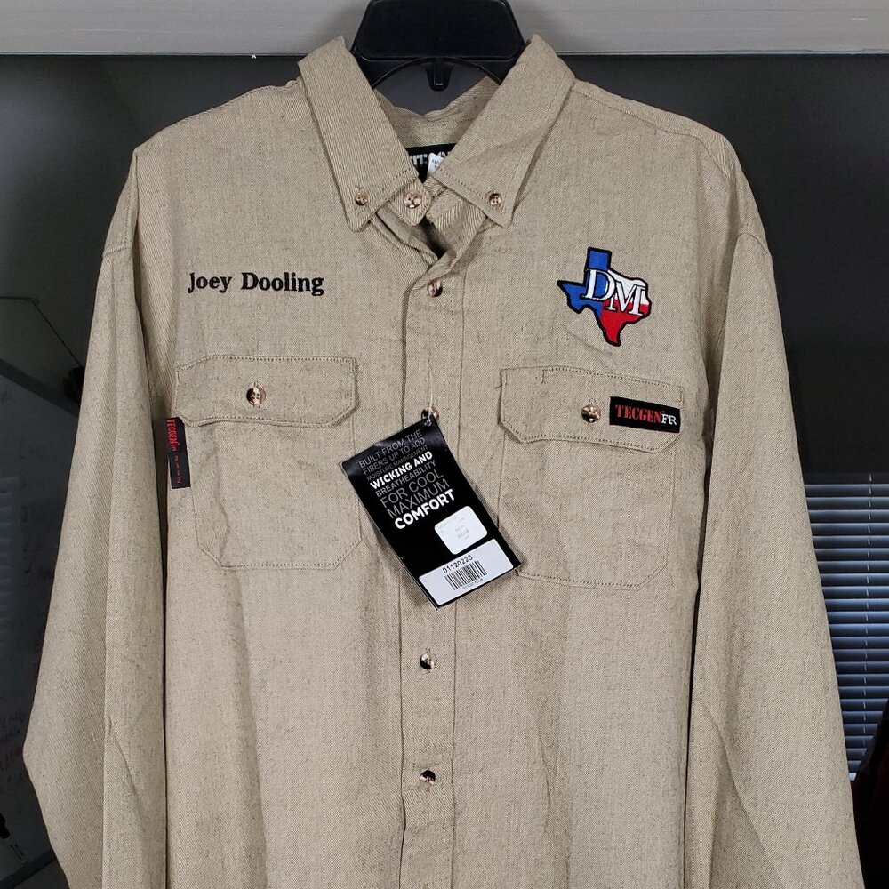 MENS TECGEN SELECT FLAME RESISTANT LONG SLEEVE SHIRT XLARGE LONG
